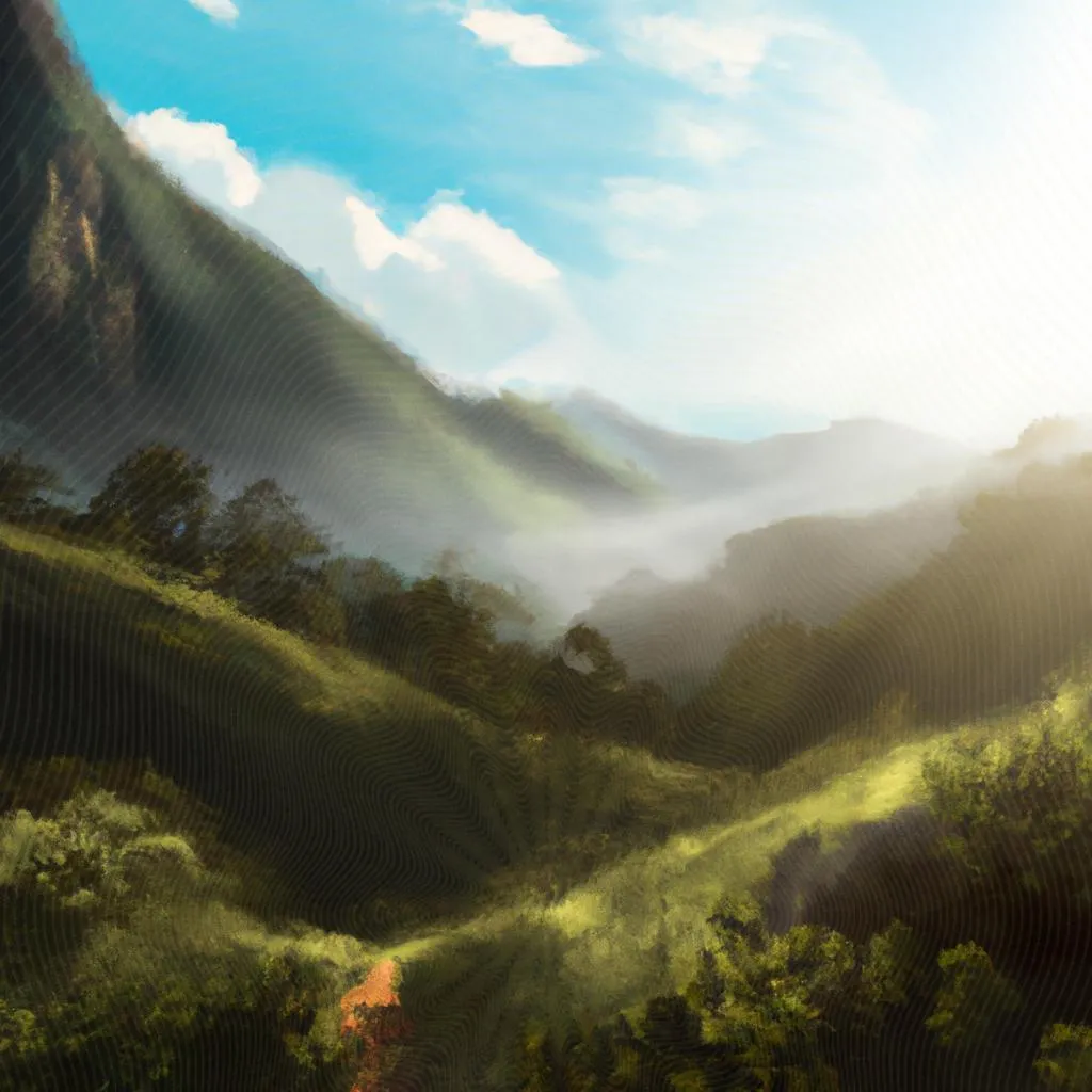 uma paisagem ilustrada de alto caparao espirito santo