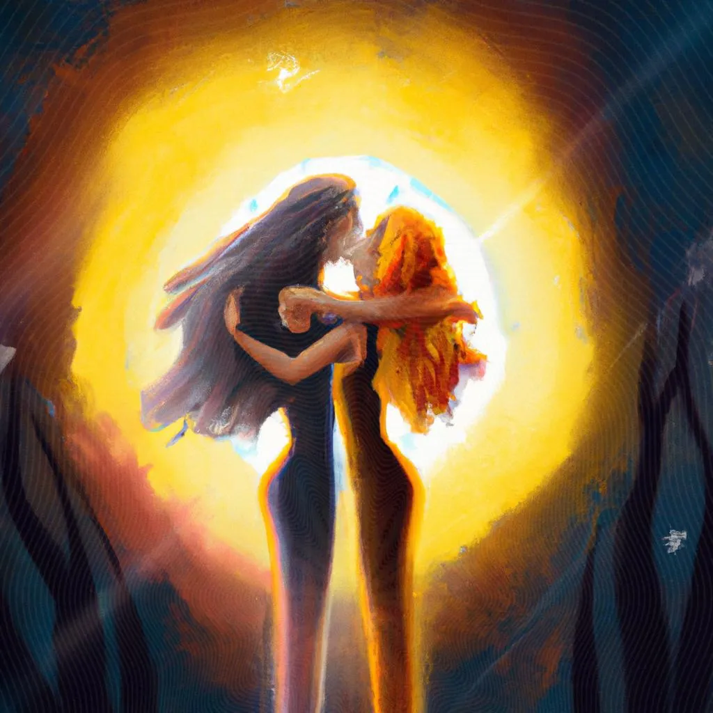 Amores que se reencontram: a espiritualidade explica 4 uma cena cinematográfica ilustrada de amores que se reencontram depois de anos espiritismo