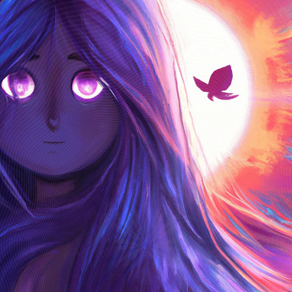 uma figura desenhada de anime da menina que ve espiritos