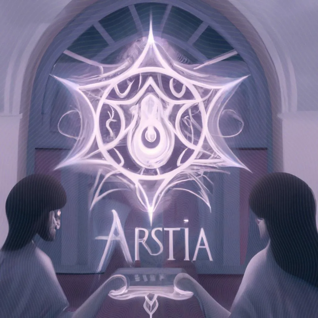 uma figura artística de associação espirita