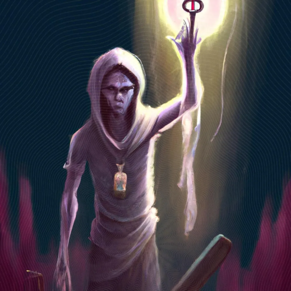 uma escultura ilustrada de aviso de morte espiritismo