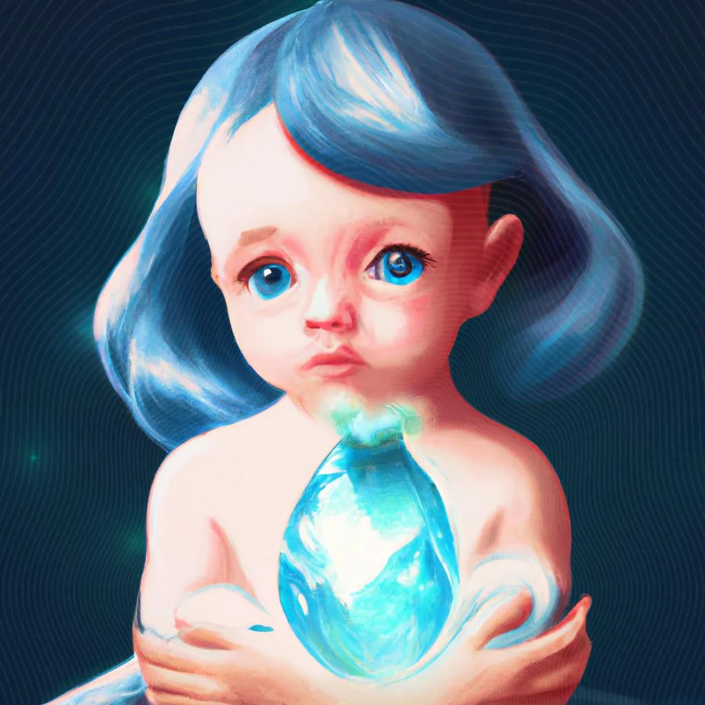 um retrato artístico sobre bebe cristal espiritismo