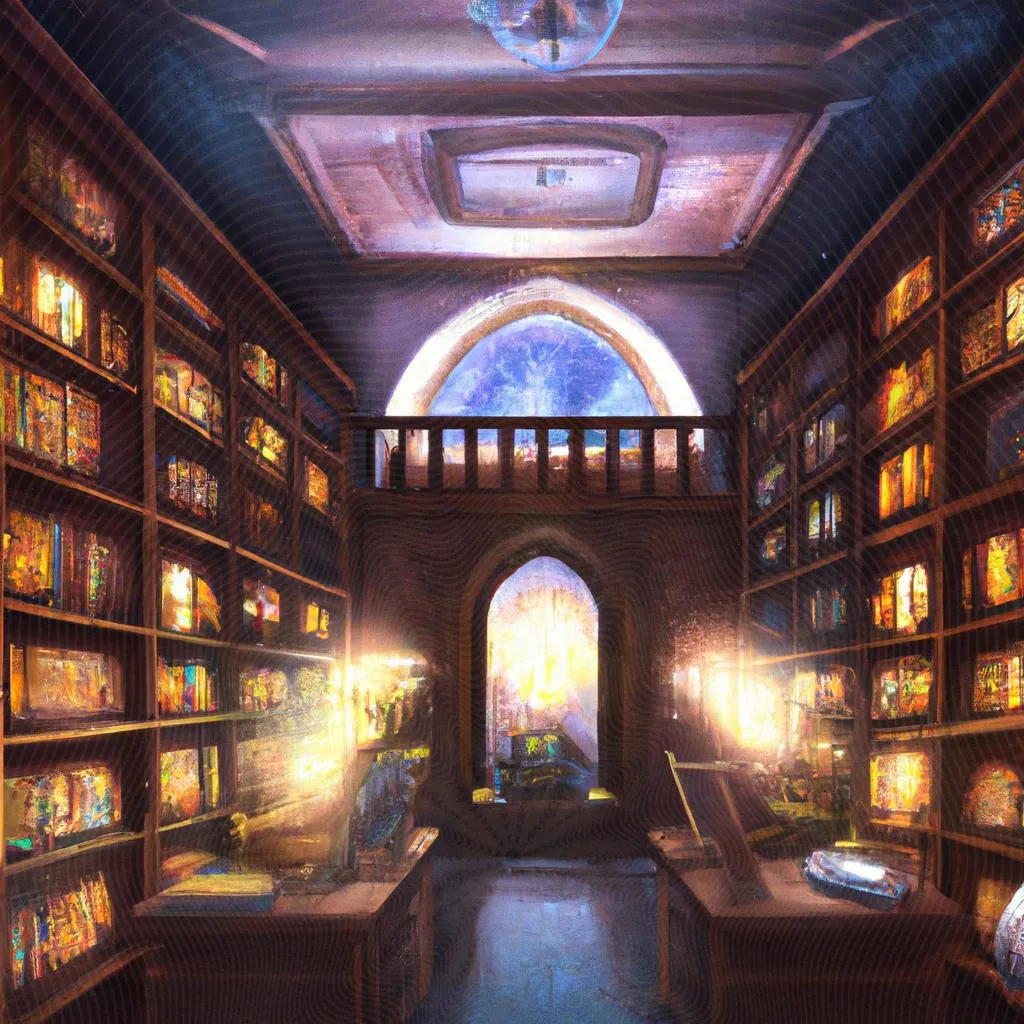 uma imagem estilizada de biblioteca espirita
