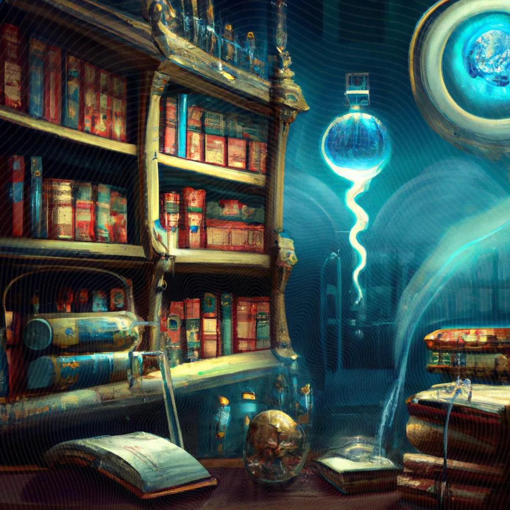 uma aquarela sobre biblioteca espirita