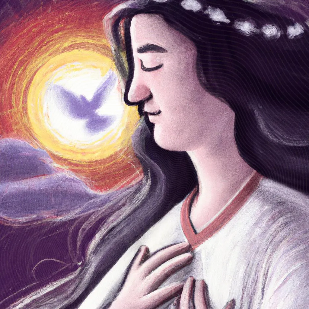 uma cena ilustrada de boa noite espirito santo de deus
