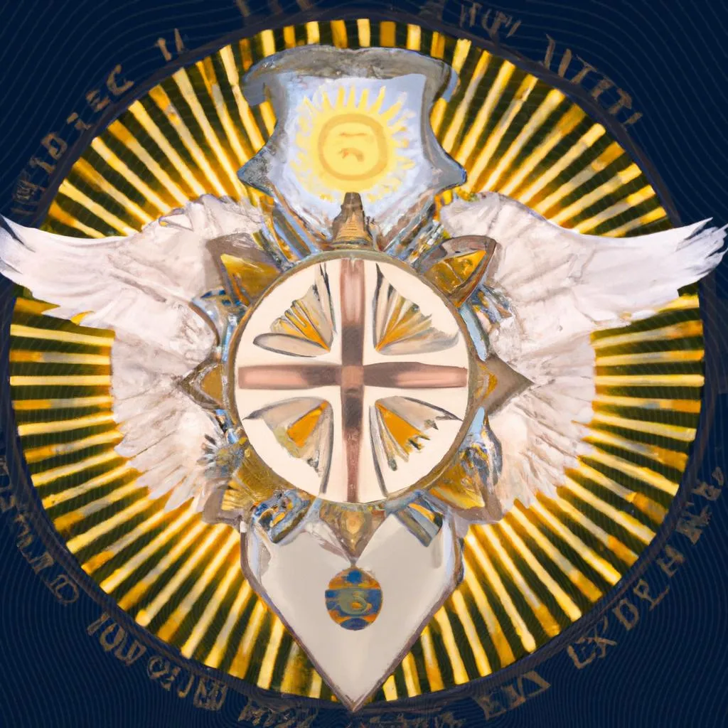 Brasão do Espírito Santo: Descubra o Significado Oculto 2 uma escultura ilustrada de brasão do espirito santo