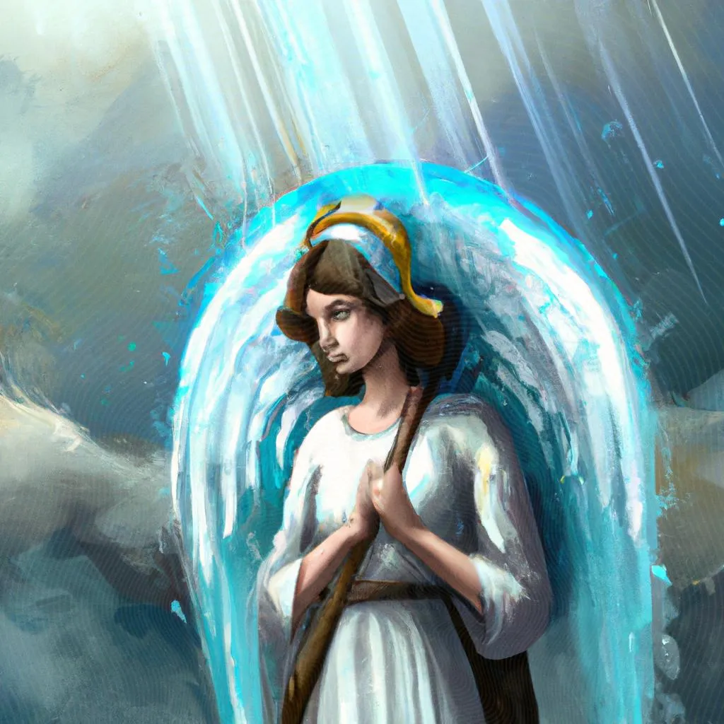 uma cena ilustrada de chuva espirito santo
