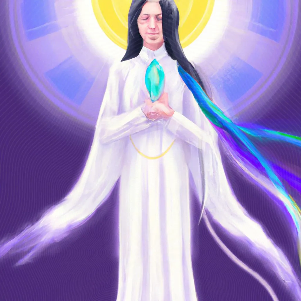 uma pintura a óleo sobre consagração ao espirito santo