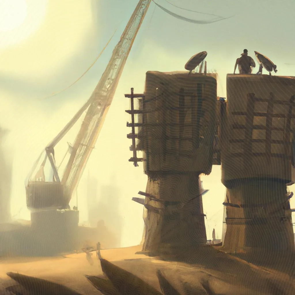 uma cena cinematográfica ilustrada de construtoras no espirito santo