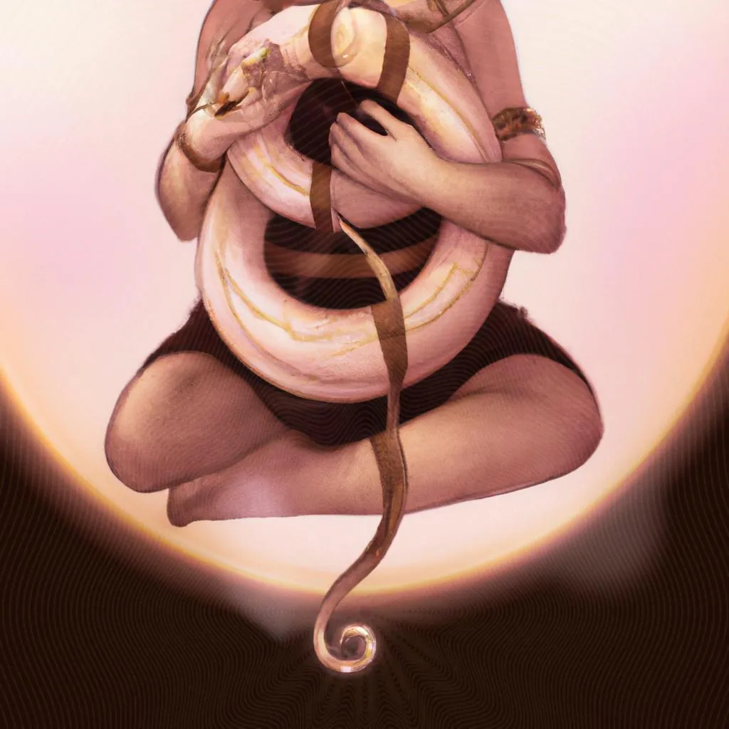 uma composição ilustrativa de cordão umbilical enrolado no pescoço espiritismo