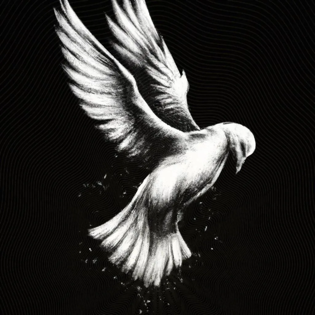 uma imagem digital de desenhos pombas espirito santo