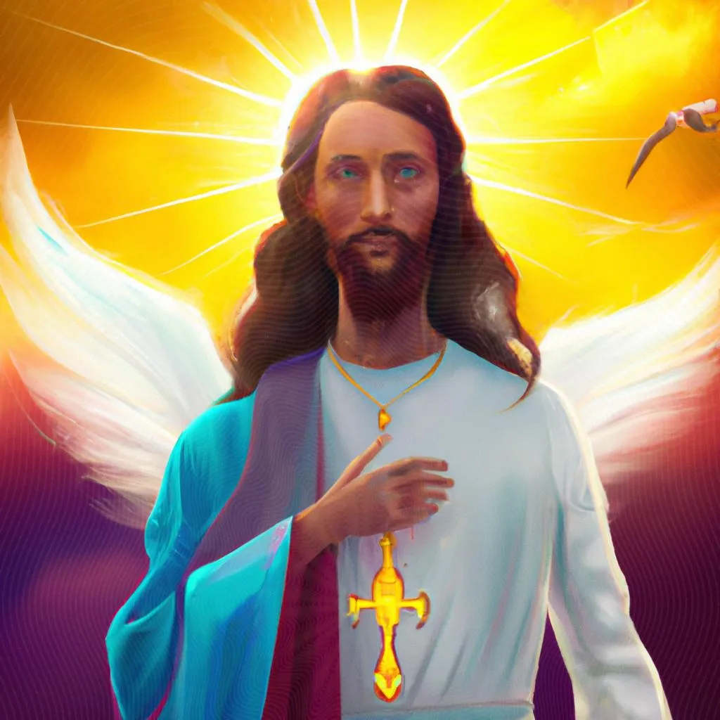 um gráfico ilustrado de deus jesus e espirito santo