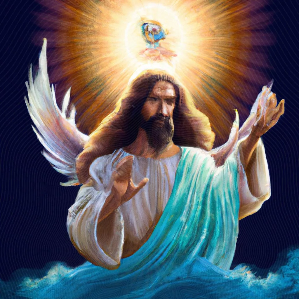 um desenho arquitetônico sobre deus jesus e espirito santo