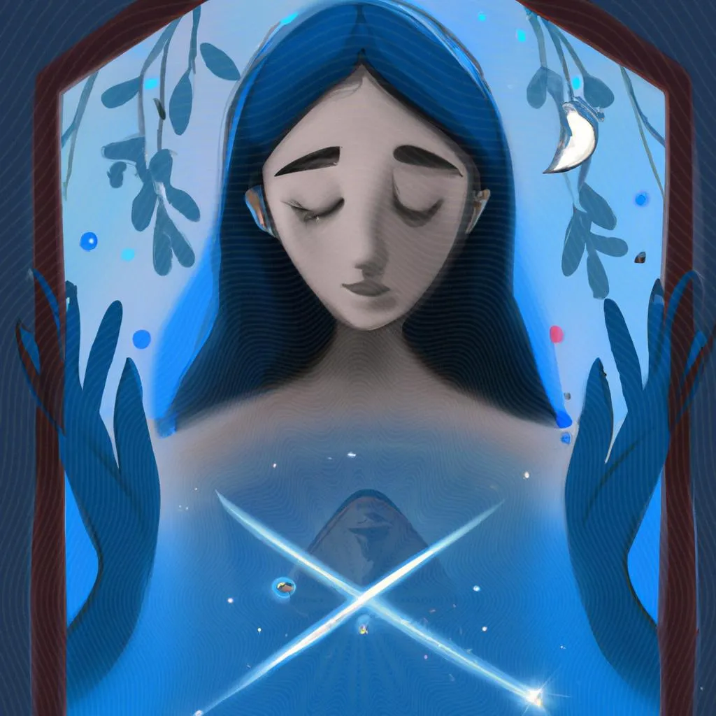 uma ilustração de dormir de frente pro espelho espiritismo