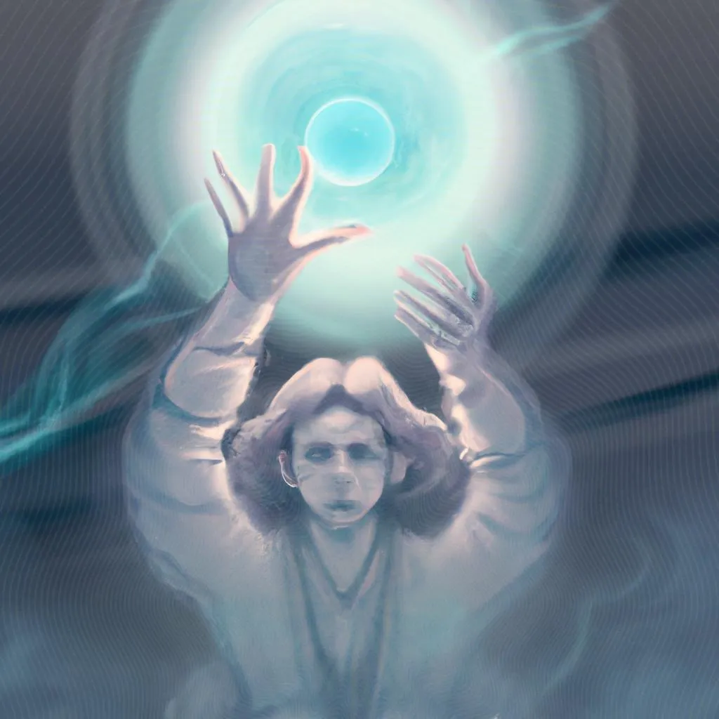 uma imagem simbólica de espiritismo e espiritualismo