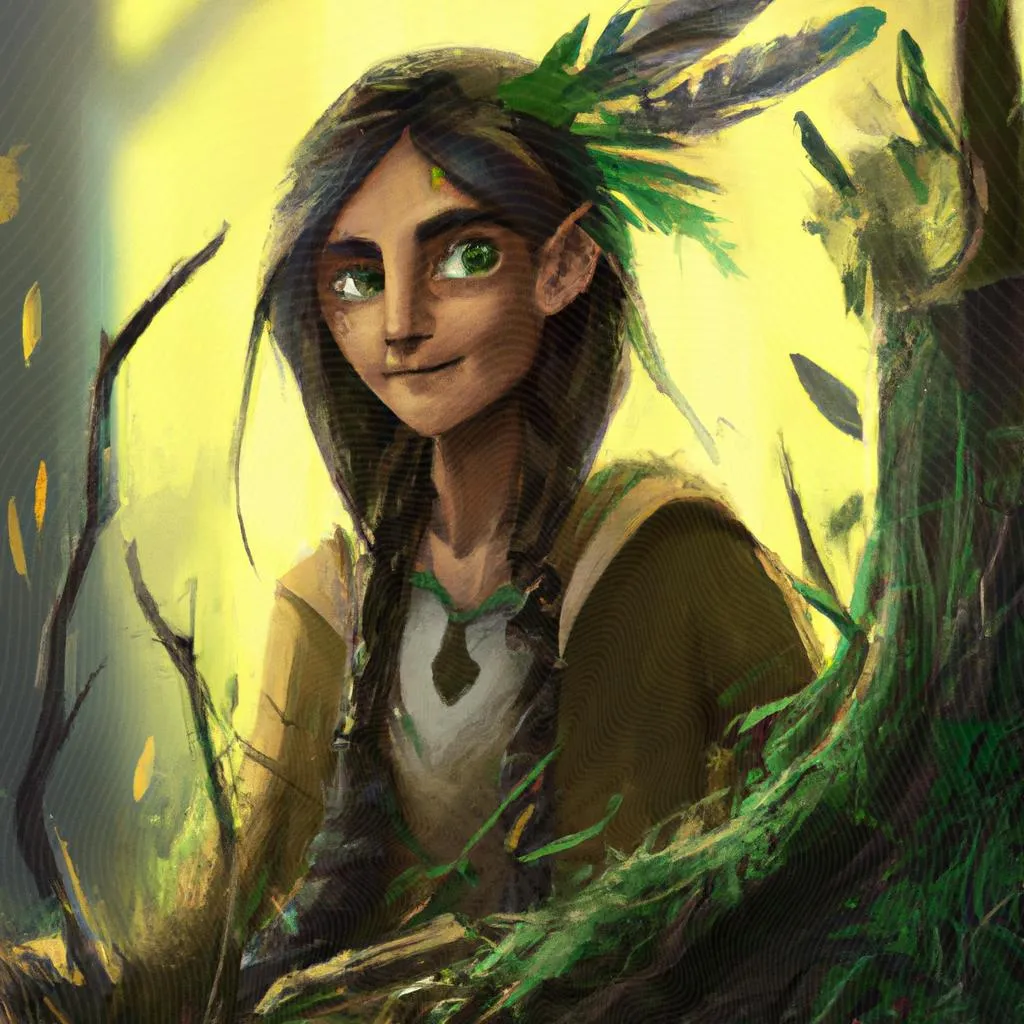 Explorando o Mistério do Espírito da Floresta: Conheça sua Energia 4 uma arte em gravura de espirito da floresta