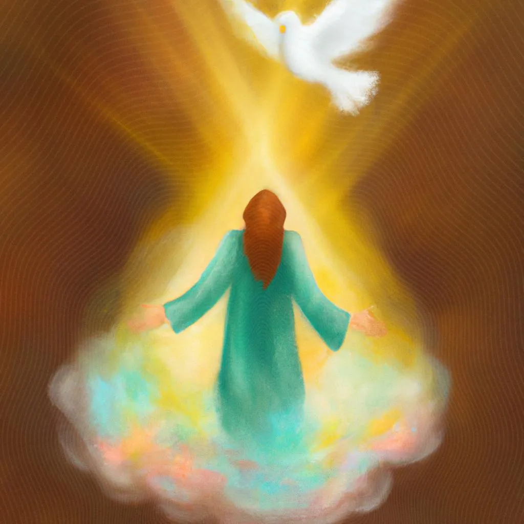 uma ilustração gráfica de espirito de deus repousa sobre mim