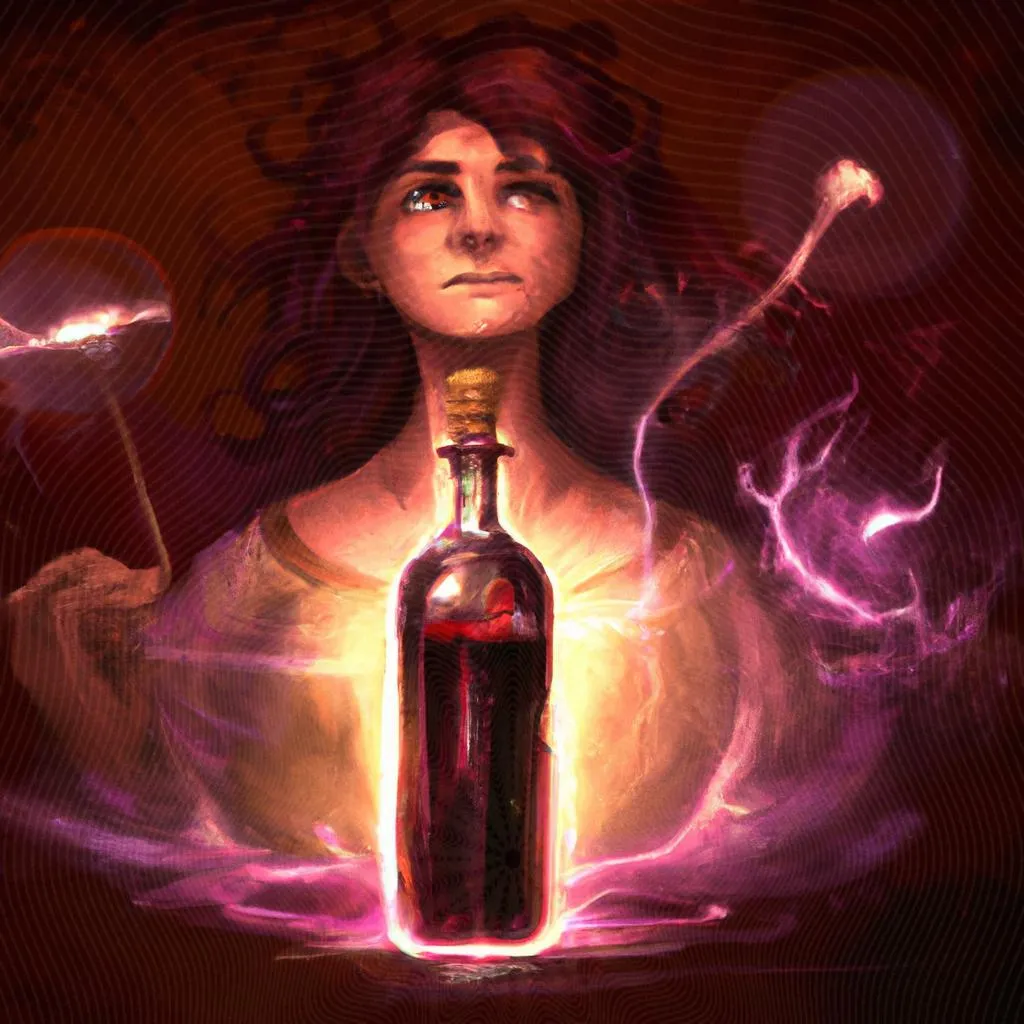 uma cena cinematográfica ilustrada de espirito de vinho