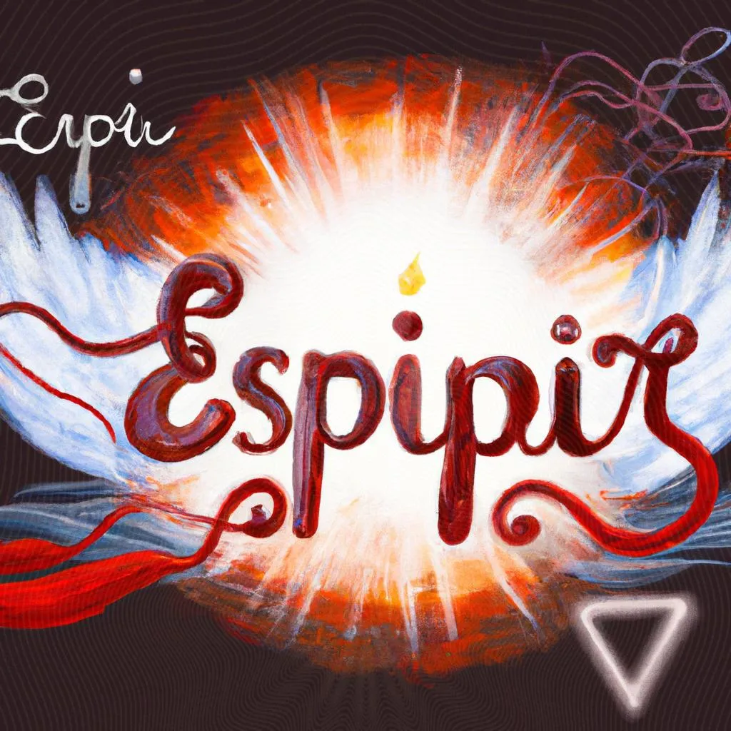 uma gravura sobre espirito espirito letra