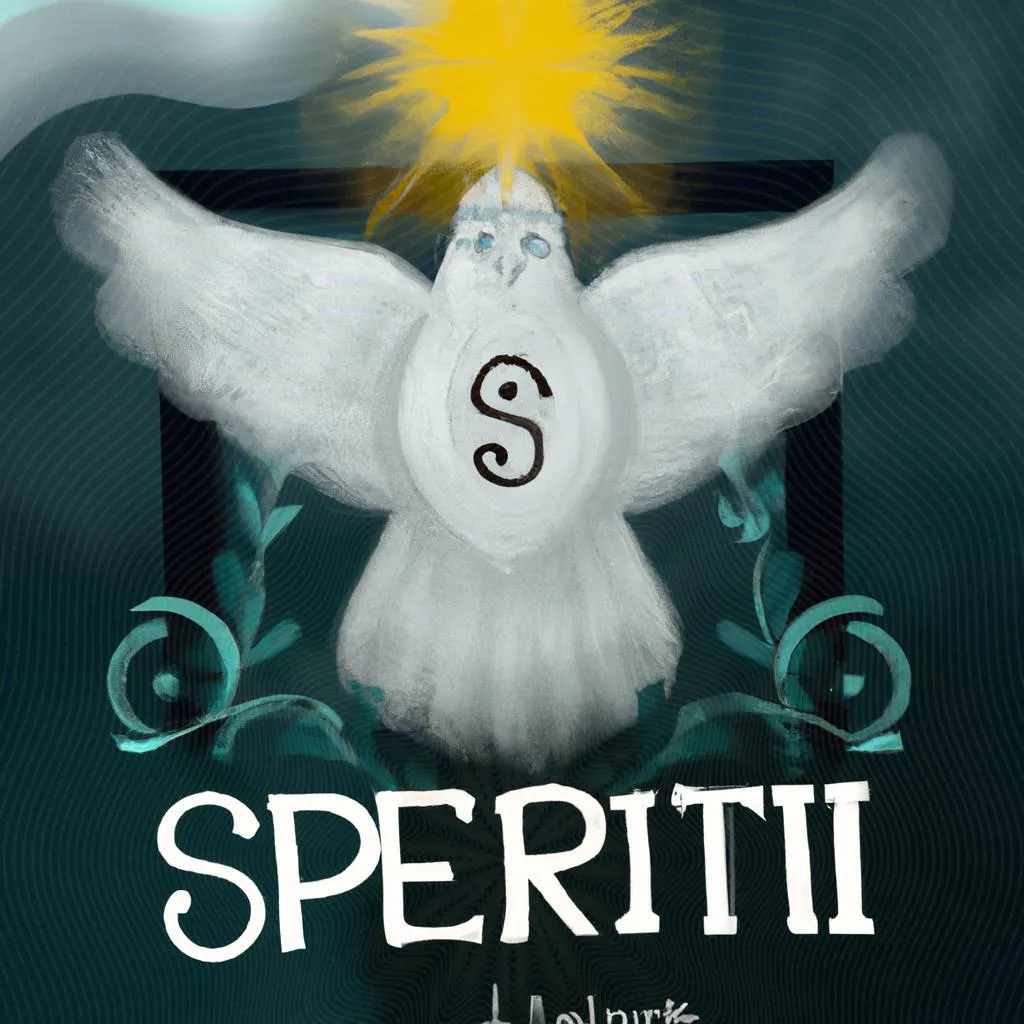 uma composição gráfica de espirito santo em ingles