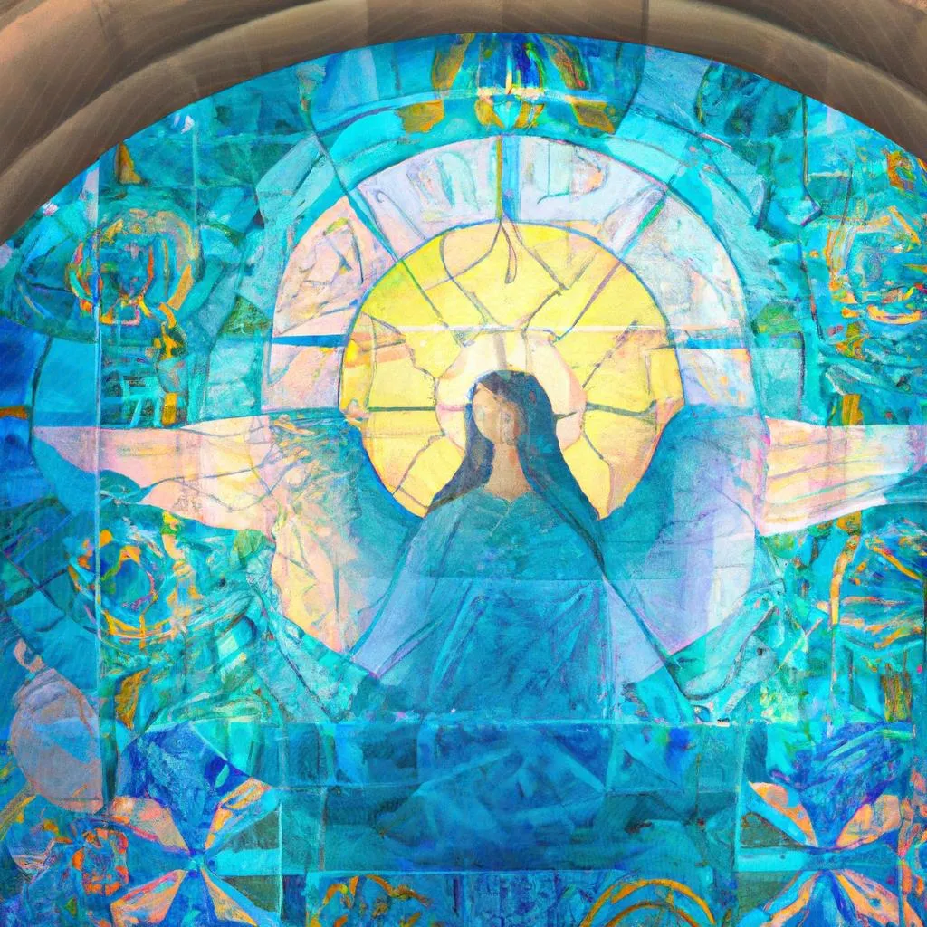 um mural artístico de espirito santo mosaico