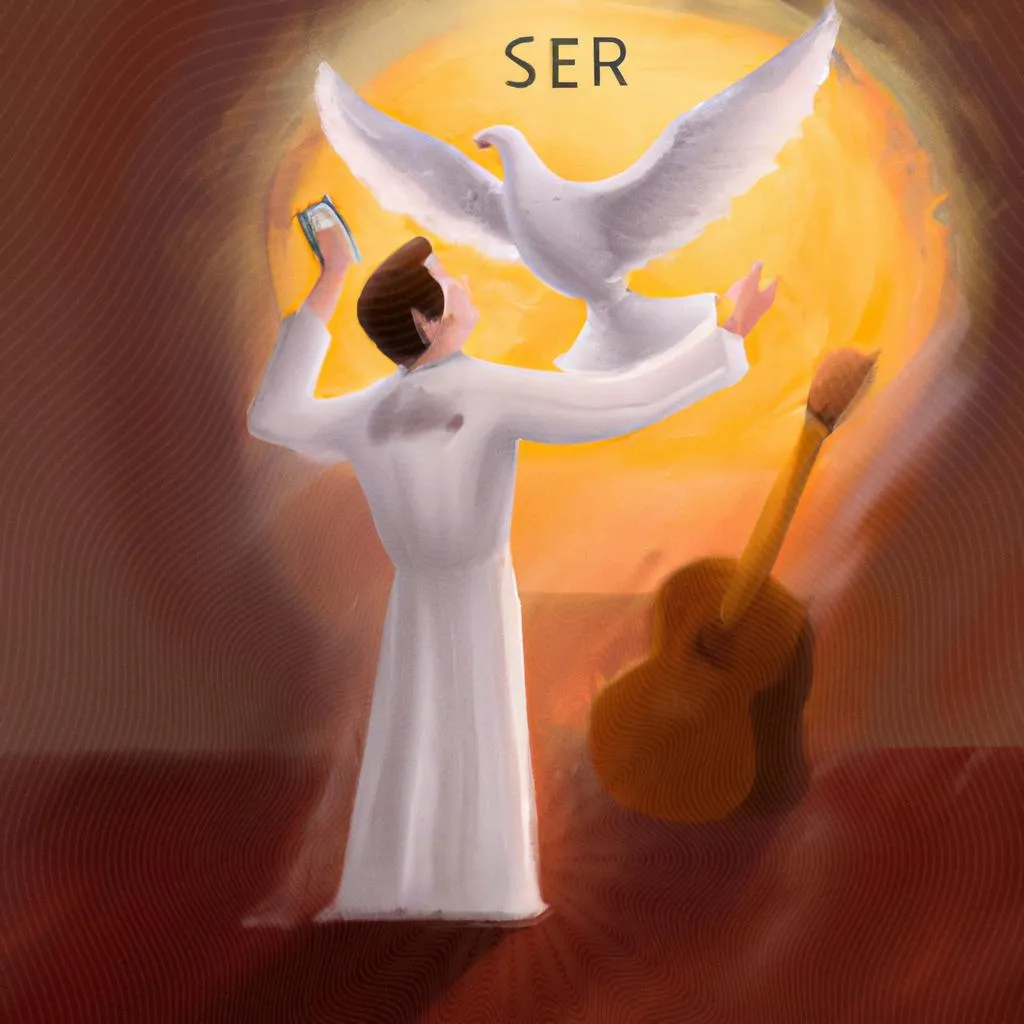 Espirito Santo: A Profunda Conexão com a Música Católica 4 uma escultura ilustrada de espirito santo musica catolica