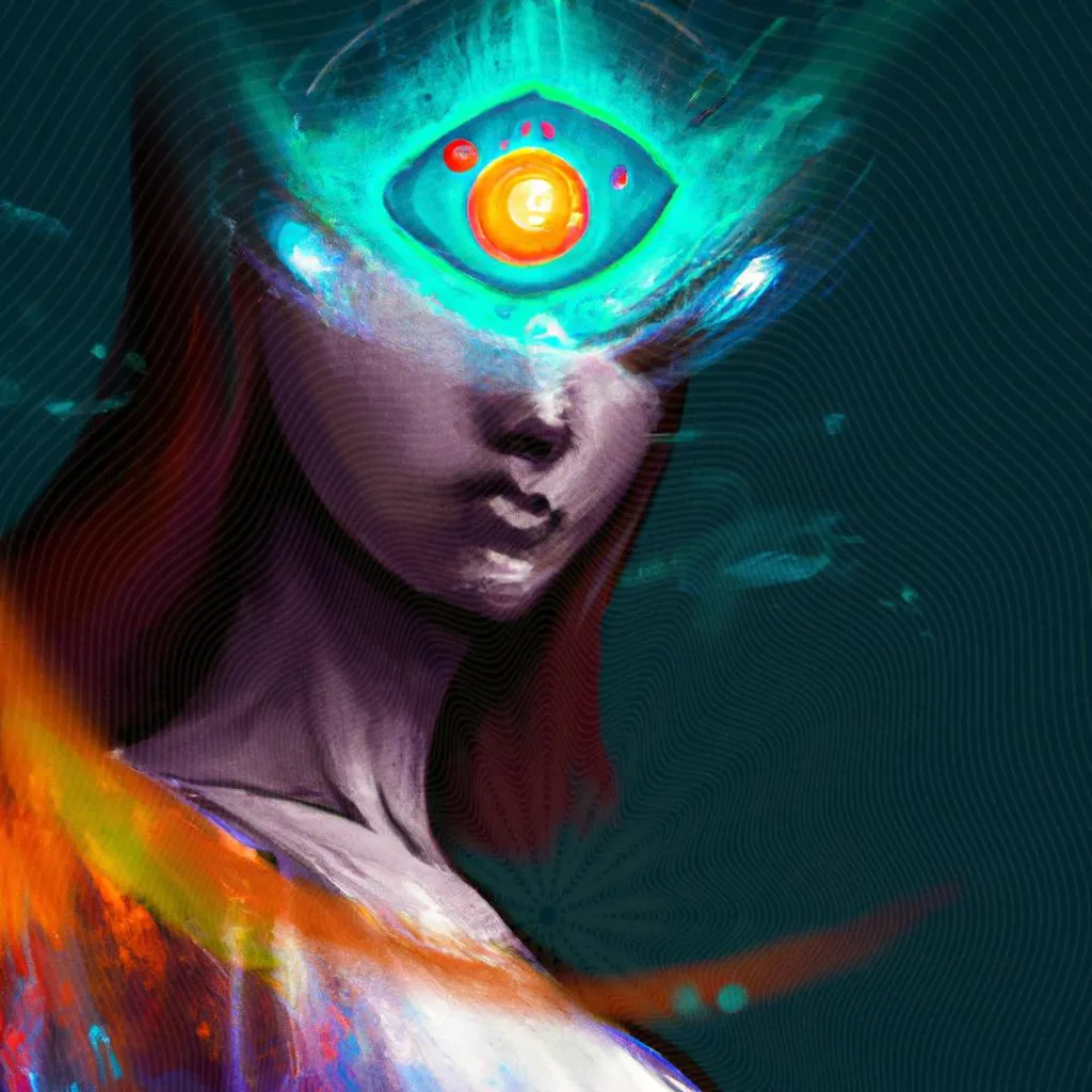 uma pintura a óleo sobre espirito santo olhe por mim