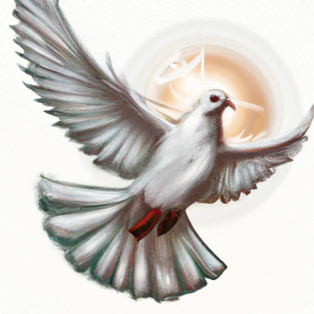 uma figura artística de espirito santo pomba png