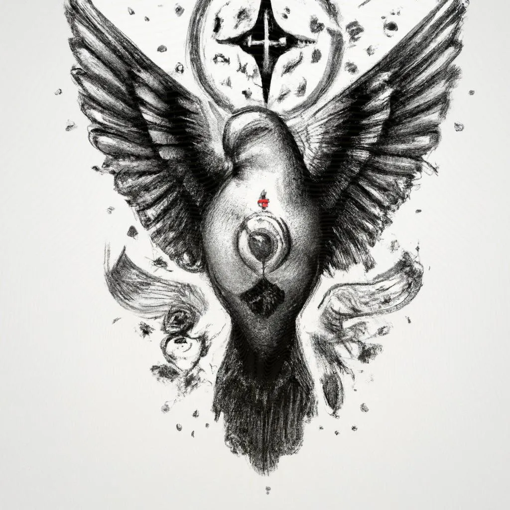 uma vista panorâmica ilustrada de espirito santo tatuagem