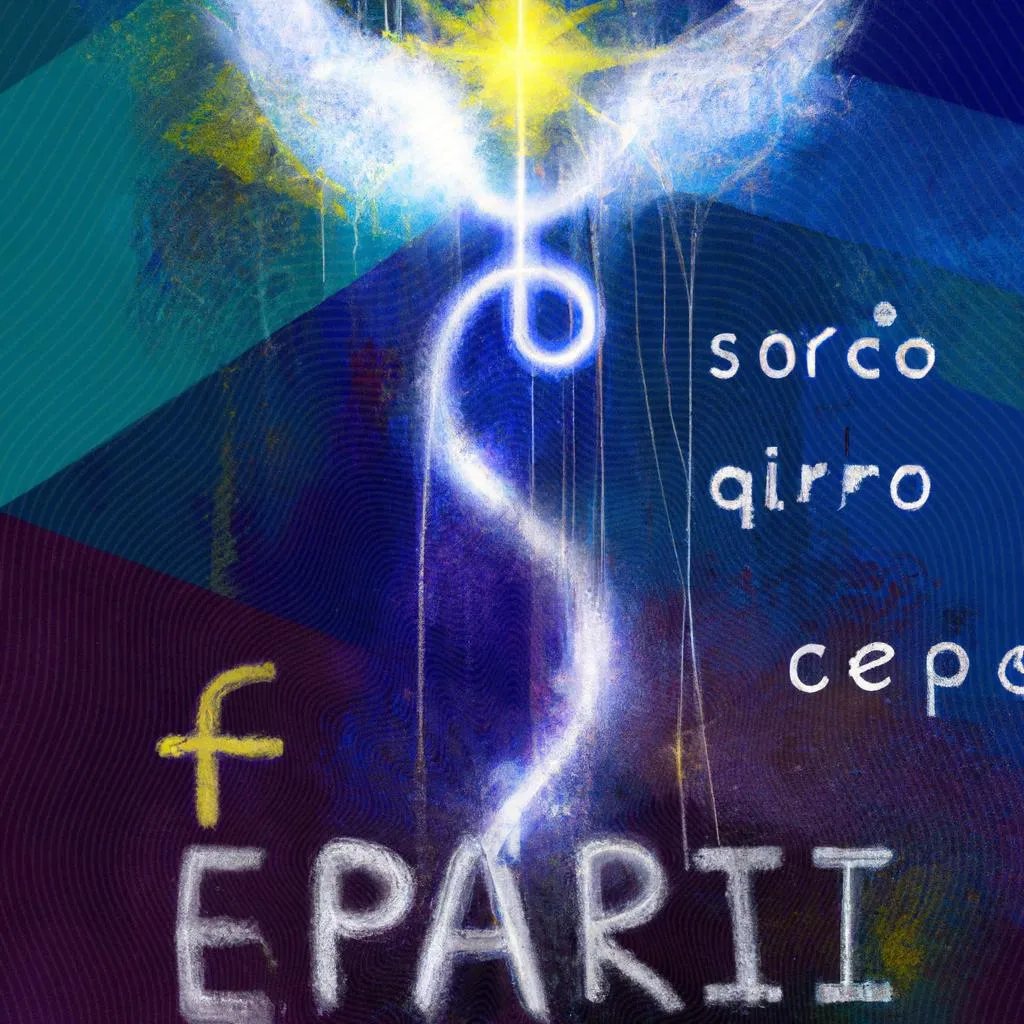 um retrato esboçado de espirito santo use as palavras