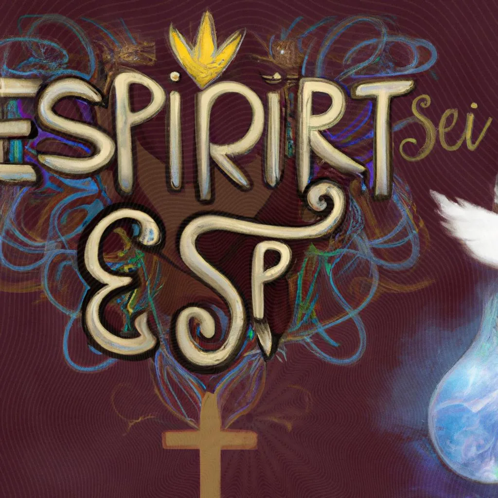 uma ilustração realista de espirito vem espirito santo letra