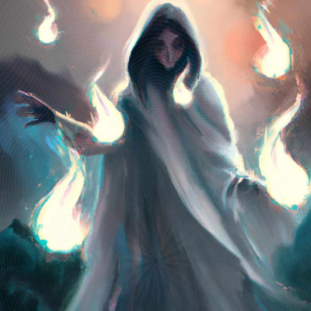 uma ilustração de espiritos errantes