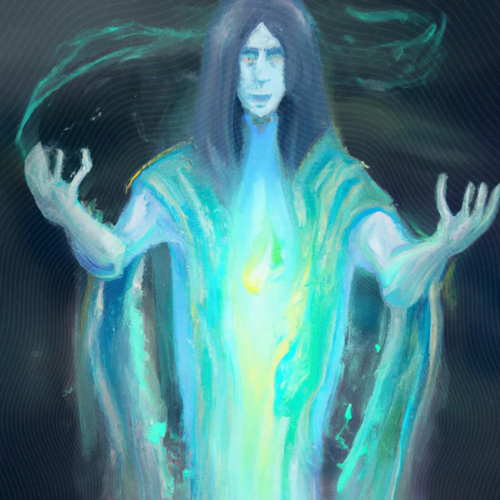 uma representação gráfica de espiritos materializados