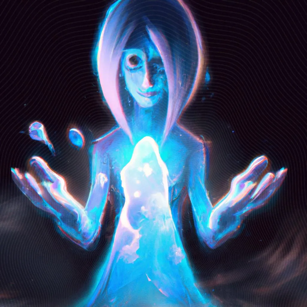 uma composição expressionista de espiritos materializados