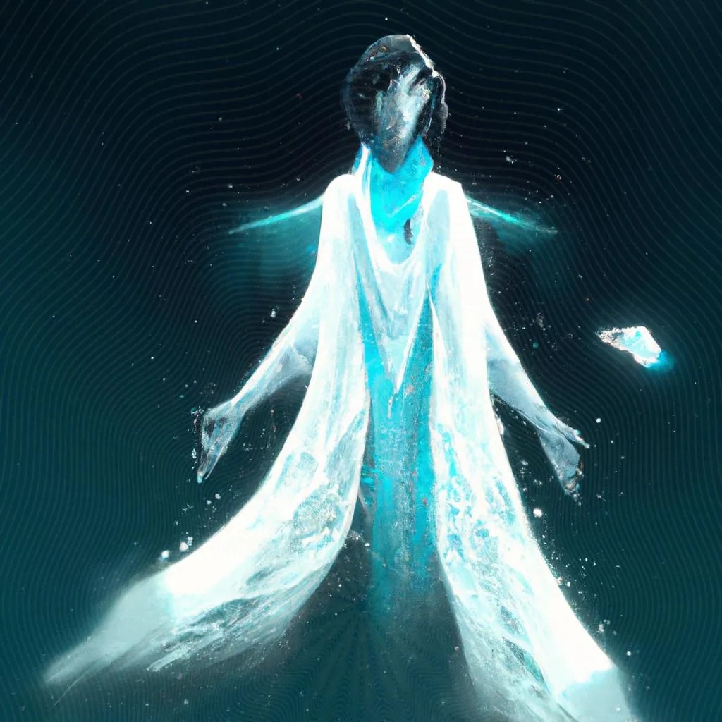 uma imagem digital de espiritos materializados