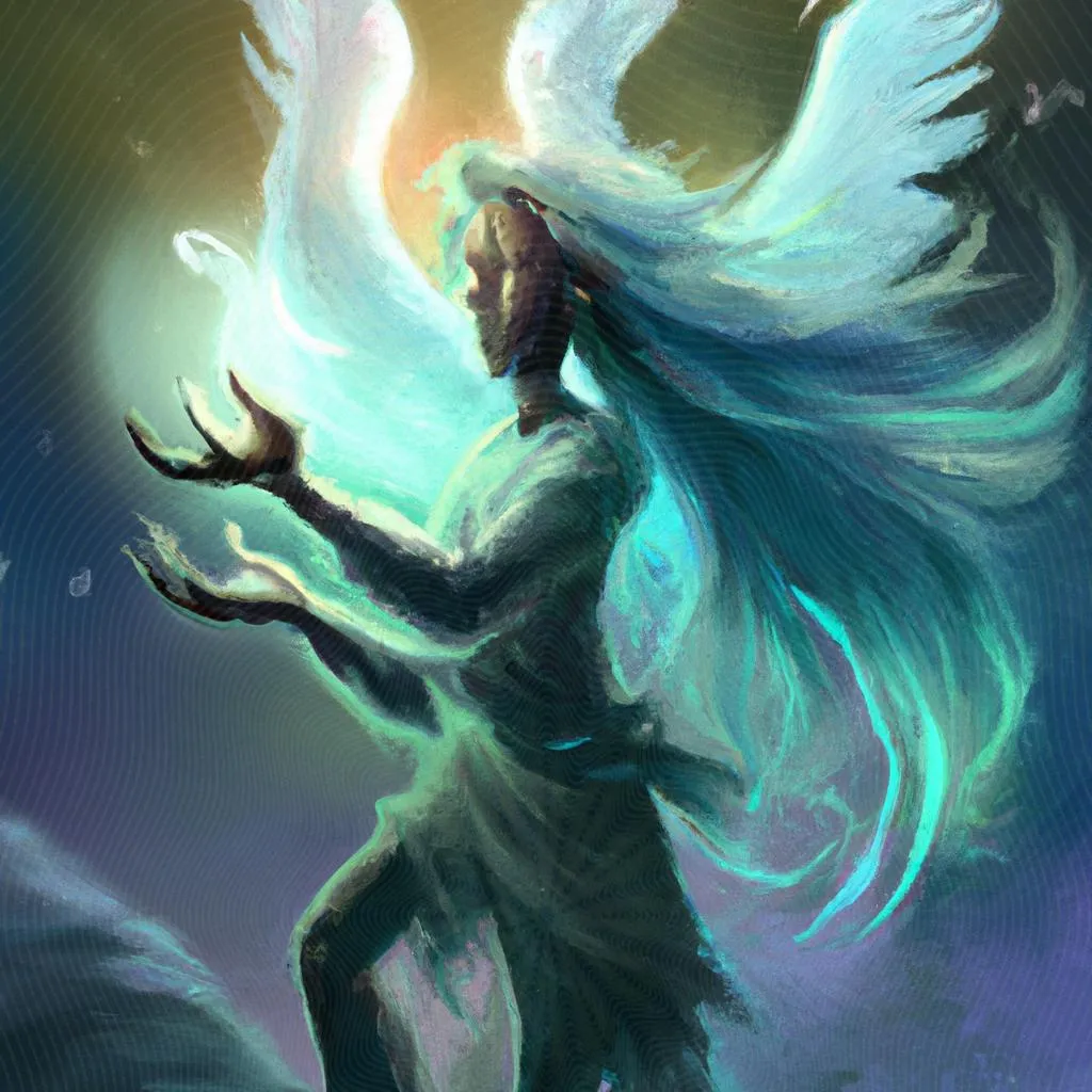 uma imagem imaginária de espiritos sofredores