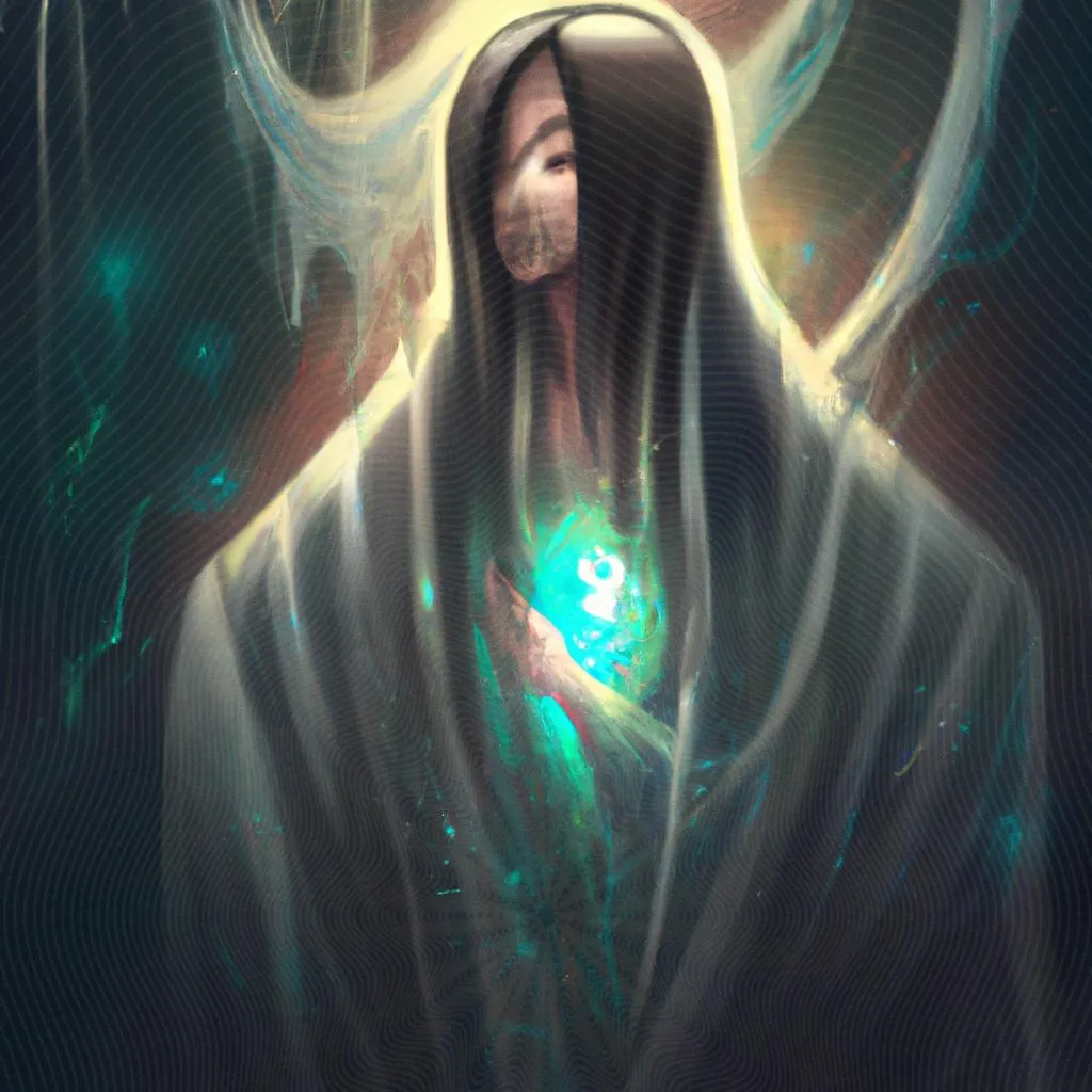 um mural artístico de existem espiritos