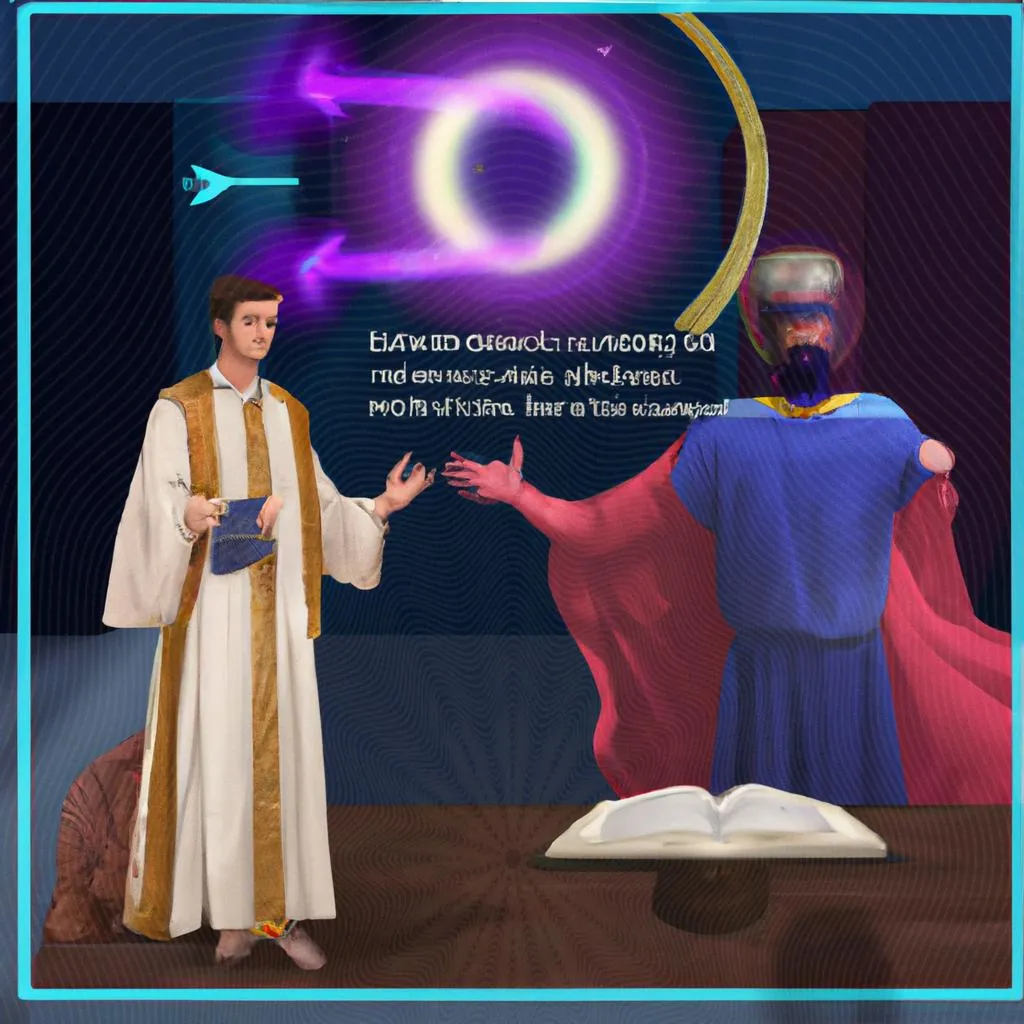 uma imagem estilizada de explicação do capítulo xii do evangelho segundo o espiritismo