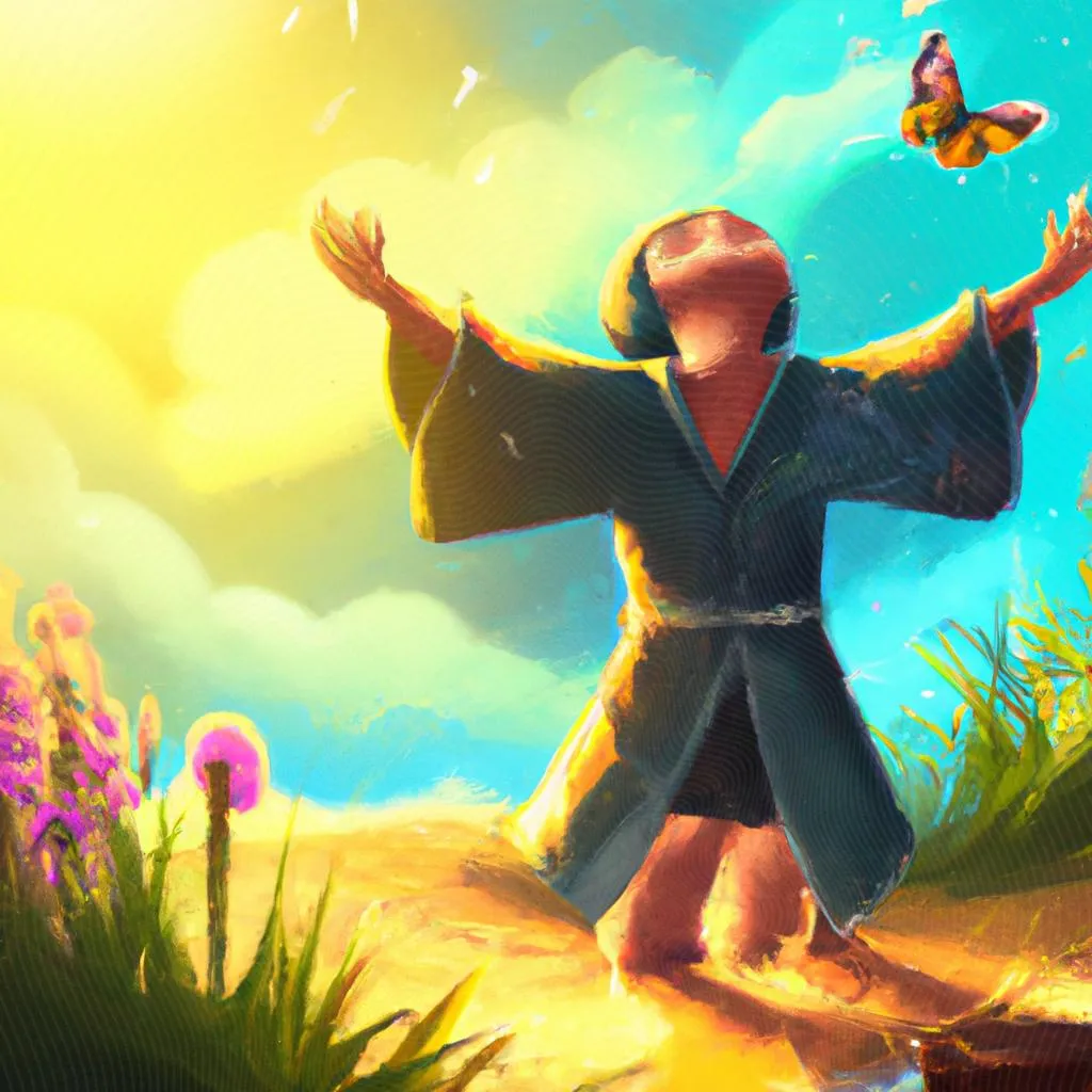 uma pintura a óleo sobre felicidade é estado de espirito