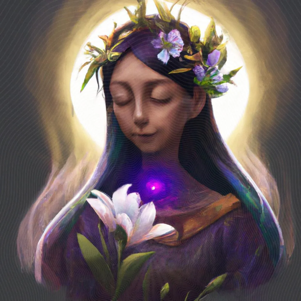 Flor Espírito Santo: O Simbolismo Místico e a Magia da Natureza 4 uma arte em gravura de flor espirito santo