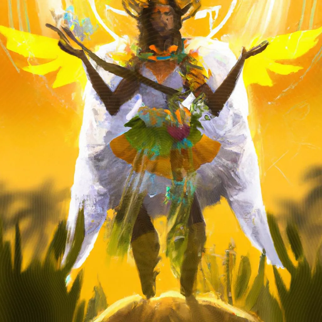 Folclore e Espiritualidade no Espírito Santo: Descubra os Mistérios! 3 uma composição expressionista de folclore espirito santo