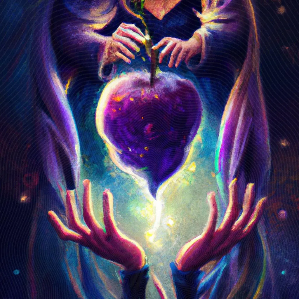 uma gravura sobre fruto do espirito amor