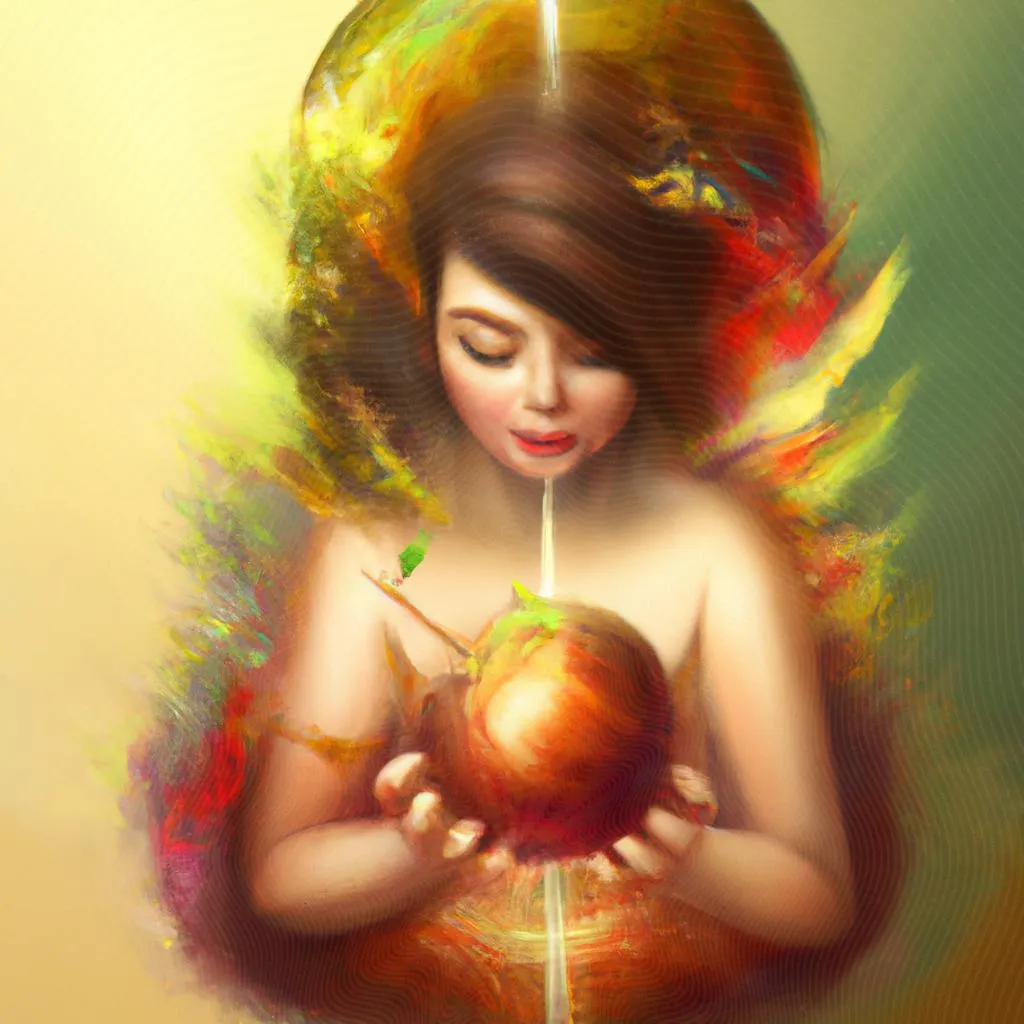 uma obra de arte ilustrativa de frutos do espirito amabilidade