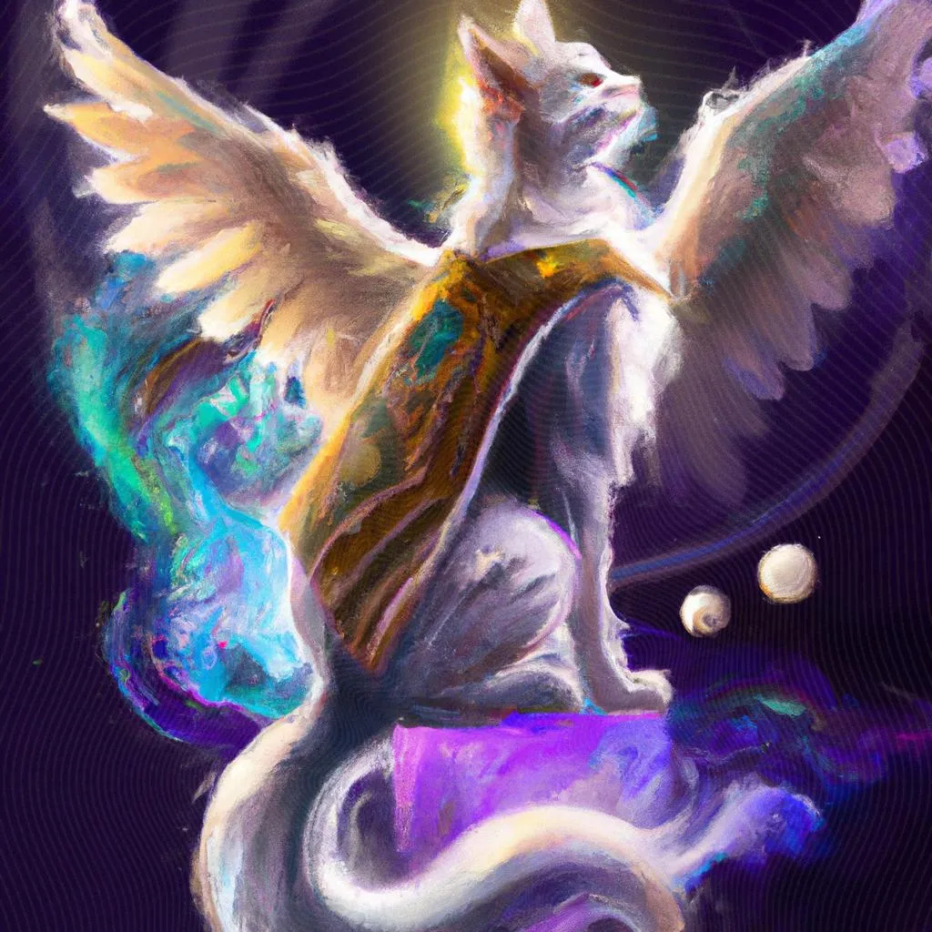 uma representação visual de gato agitado espiritismo