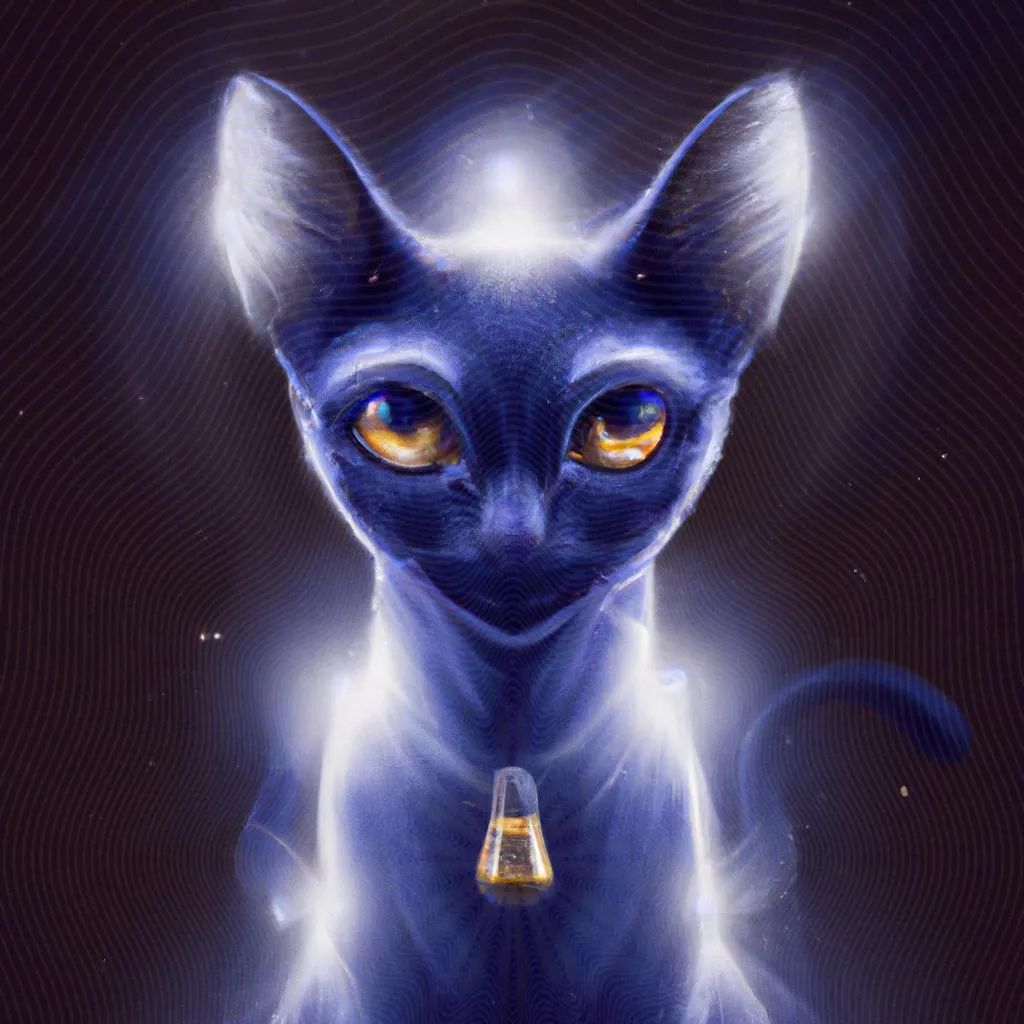 uma ilustração gráfica de gatos tem espirito
