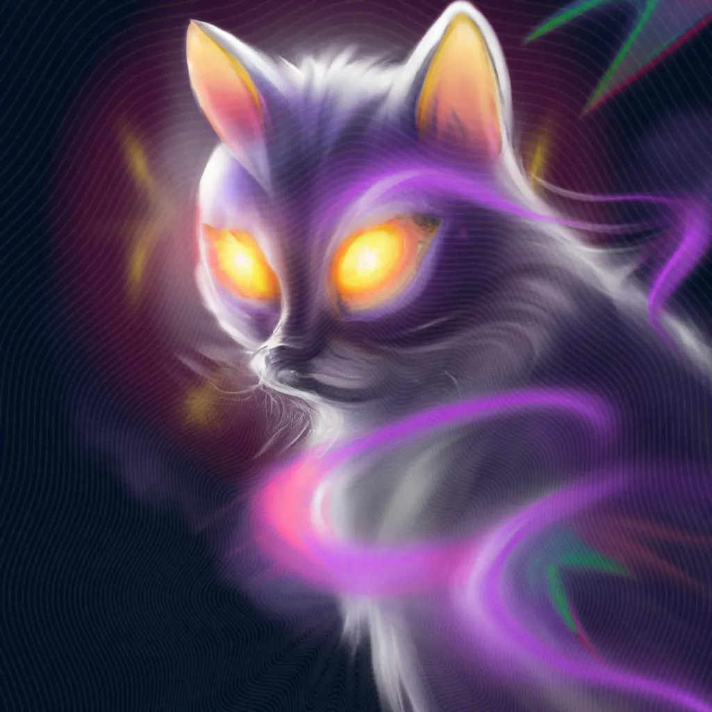 uma ilustração em preto e branco de gatos tem espirito