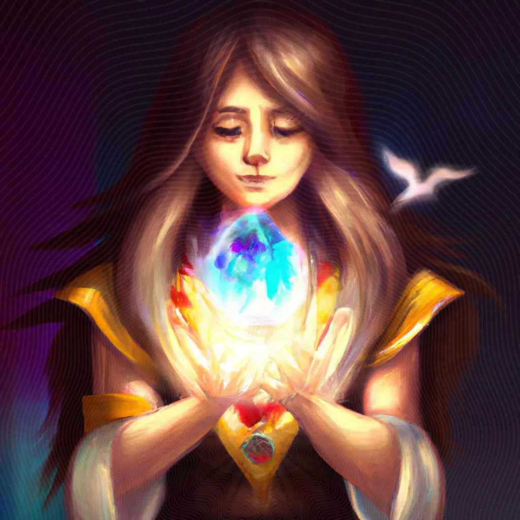 uma escultura ilustrada de geração cristal espiritismo