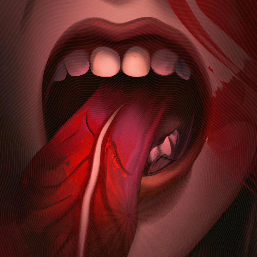 uma figura artística de gosto de sangue na boca espiritismo