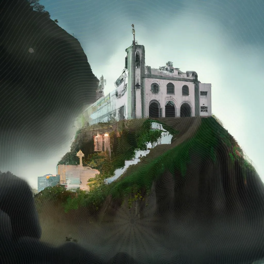 um desenho artístico sobre igreja da penha espirito santo