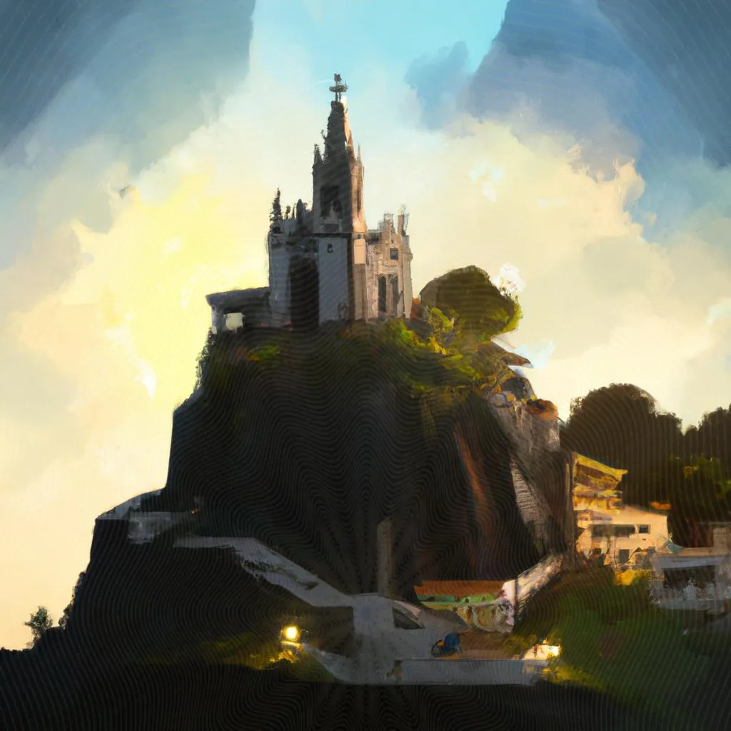 um esboço artístico sobre igreja da penha espirito santo